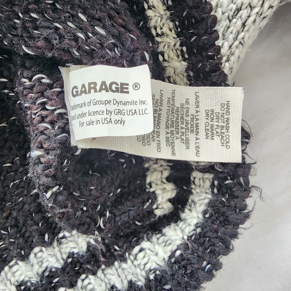 Garage Black & Cream Varsity Cardigan – Size M - Picture 6 of 9